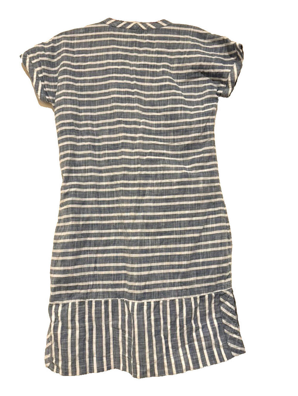 Athleta‎ sz XS blue striped V neck cotton active wear mini dress #3302 - Picture 2 of 2